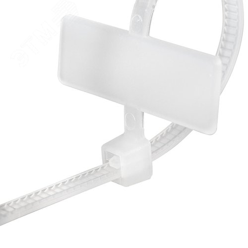 Стяжка нейлоновая с маркировочной площадкой КСМ 3x100 (бел) (100шт) - фото 2