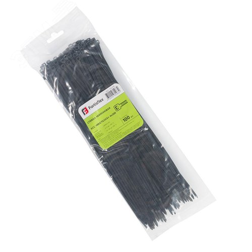 Стяжка нейлоновая с трехпозиционным замком КСС «MULTILOCK»  4х300 (черн) (100шт) - фото 2