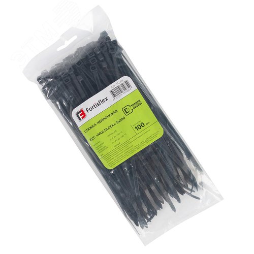 Стяжка нейлоновая с трехпозиционным замком КСС «MULTILOCK»  5х200 (черн) (100шт) - фото 2