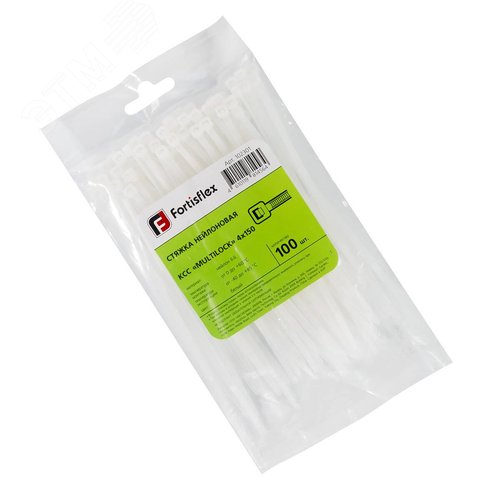 Стяжка нейлоновая с трехпозиционным замком КСС «MULTILOCK»  4х150 (бел) (100шт) - фото 2