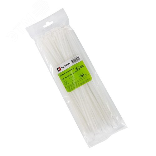 Стяжка нейлоновая с трехпозиционным замком КСС «MULTILOCK»  4х300 (бел) (100шт) - фото 2