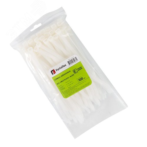 Стяжка нейлоновая с трехпозиционным замком КСС «MULTILOCK»  8х200 (бел) (100шт) - фото 2