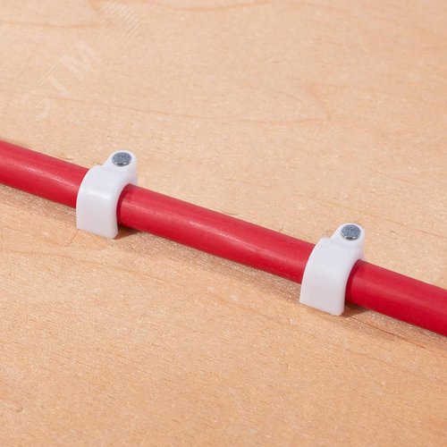 Скоба пластиковая СПК 16 (50шт) круглая - фото 2