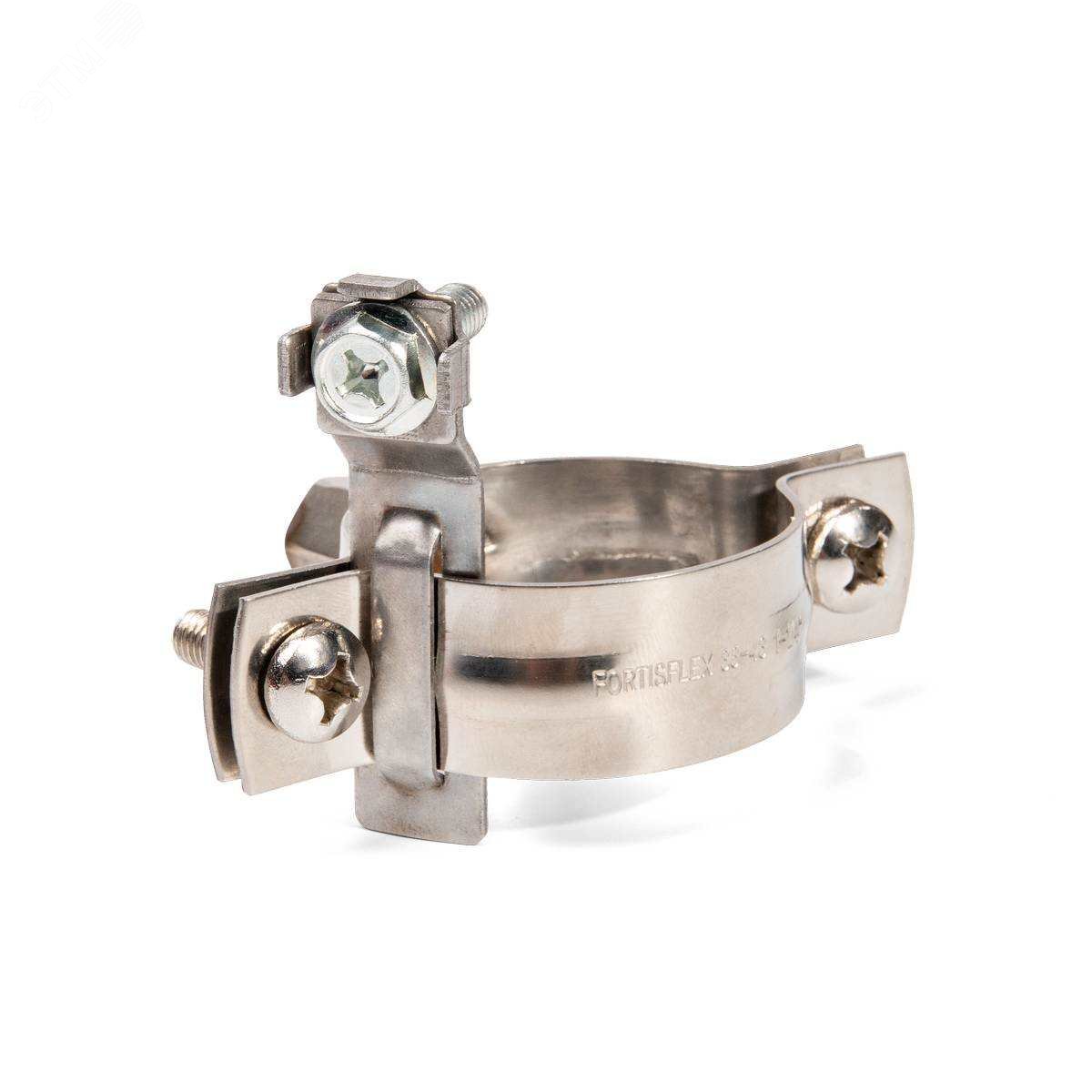 Изображение товара Хомут заземления трубный ТХЗ INOX 1/2'' стальной монтажный крепеж