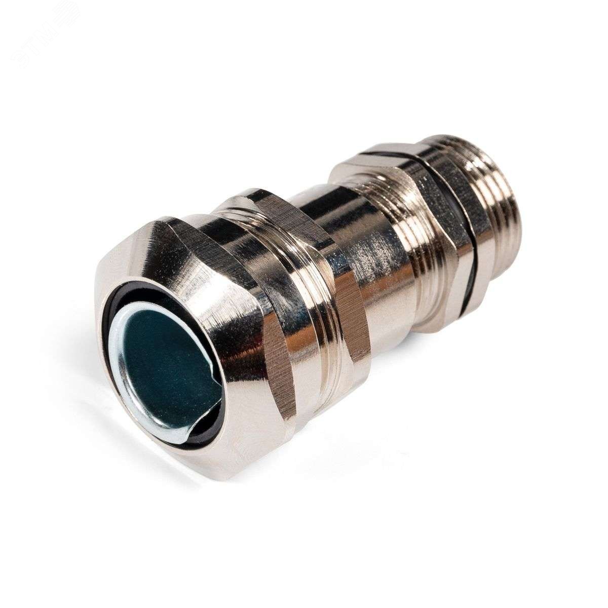 Изображение товара Ввод кабельный латунный для металлорукава ВК-М16(4-8 мм)-МР12 KBT