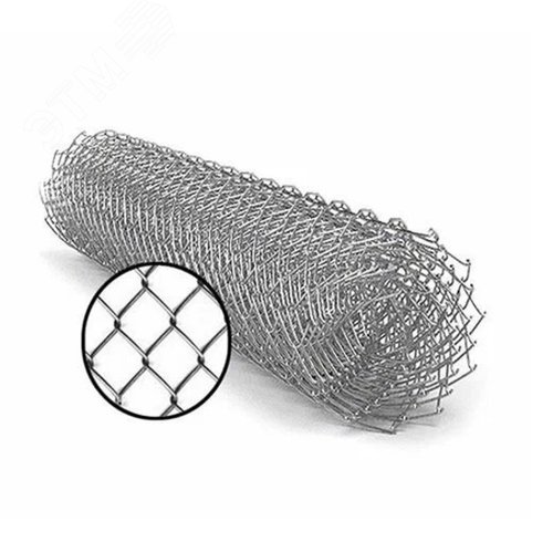 Изображение товара Сетка рабица оцинкованая 50х50х2,5мм 2х10м (рул)