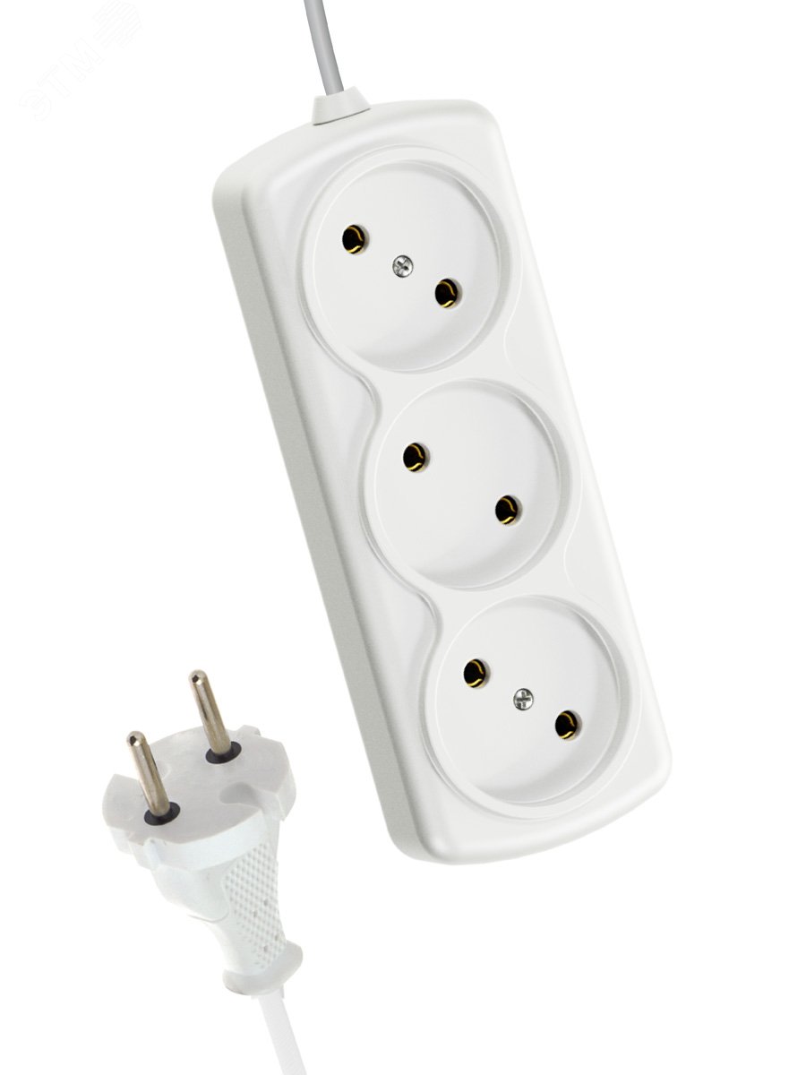 Изображение товара Удлинитель бытовой 6А 3 гнезда 3 метра ШВВП Костмос IP20