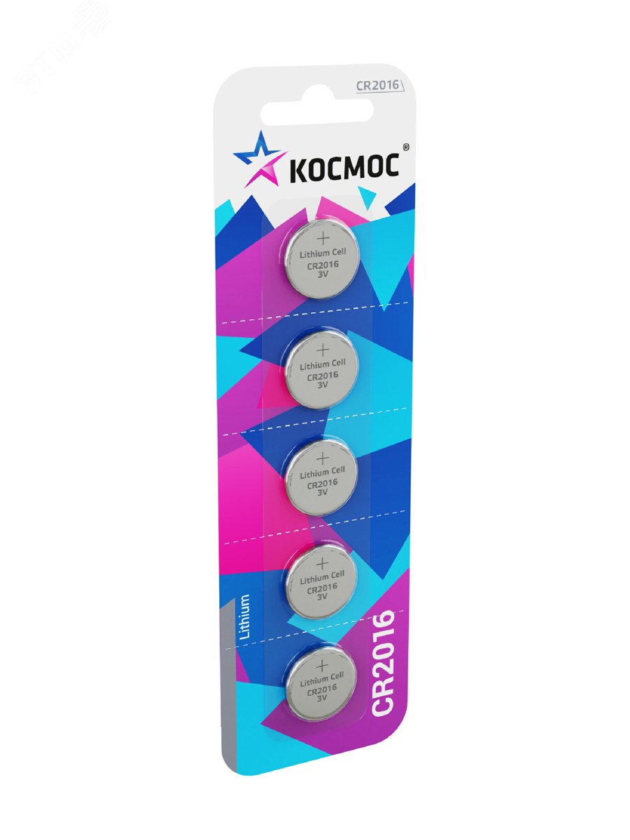Изображение товара Батарейка CR2016 3V Lithium 5BL (шт)