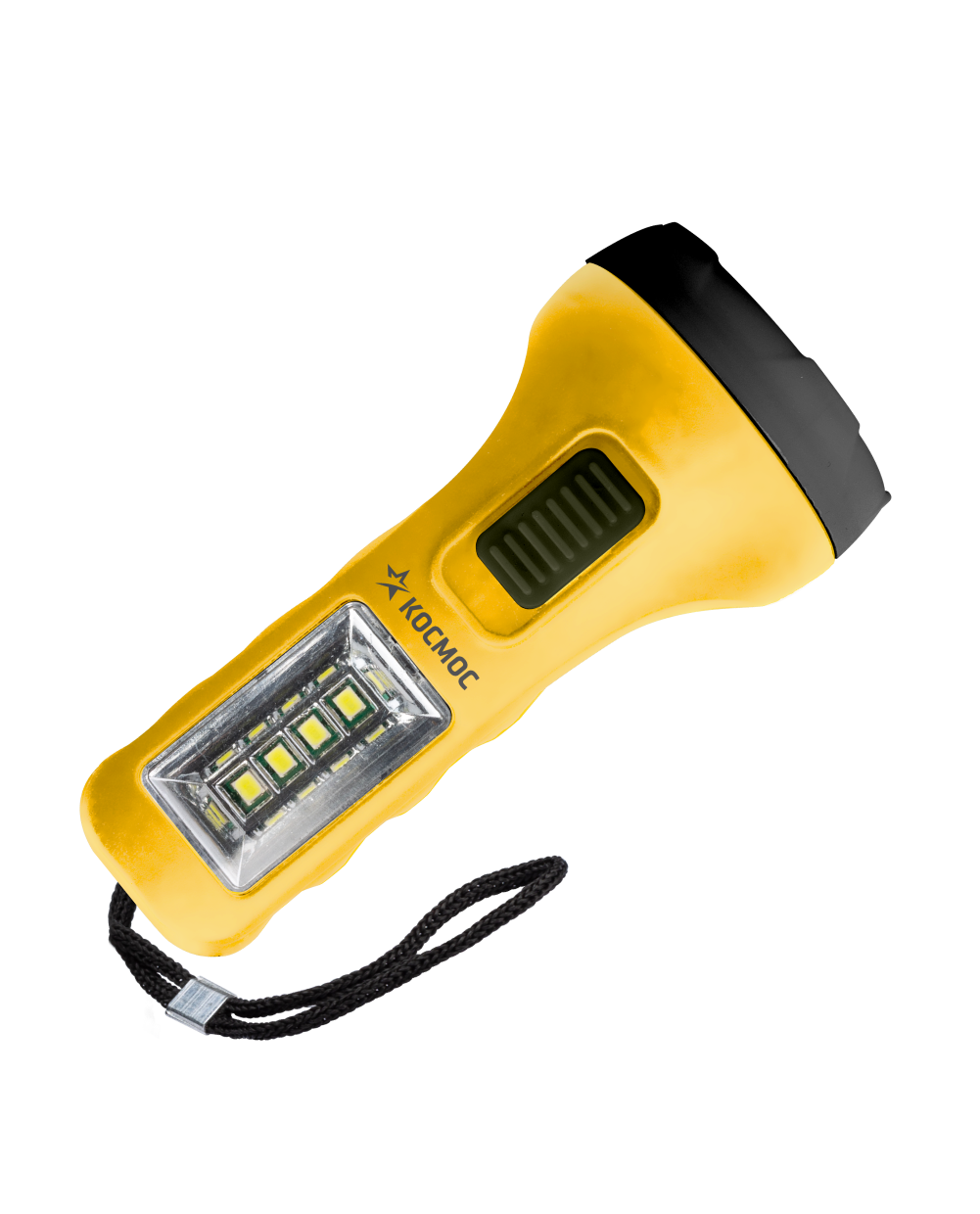 Фонарь ручной 0,5Вт LED+4SMD1Вт, 1xAA, корпус ABS-пластик, ремешок ручной