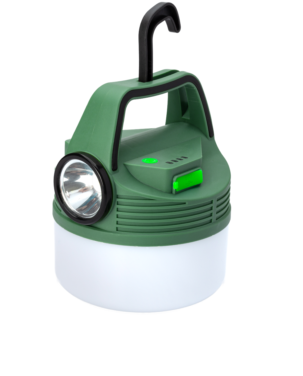 Фонарь кемпинговый аккумуляторный 16Вт+3Вт Li-ion 18650 2400mAh Powerbank индикатор Usb шнур