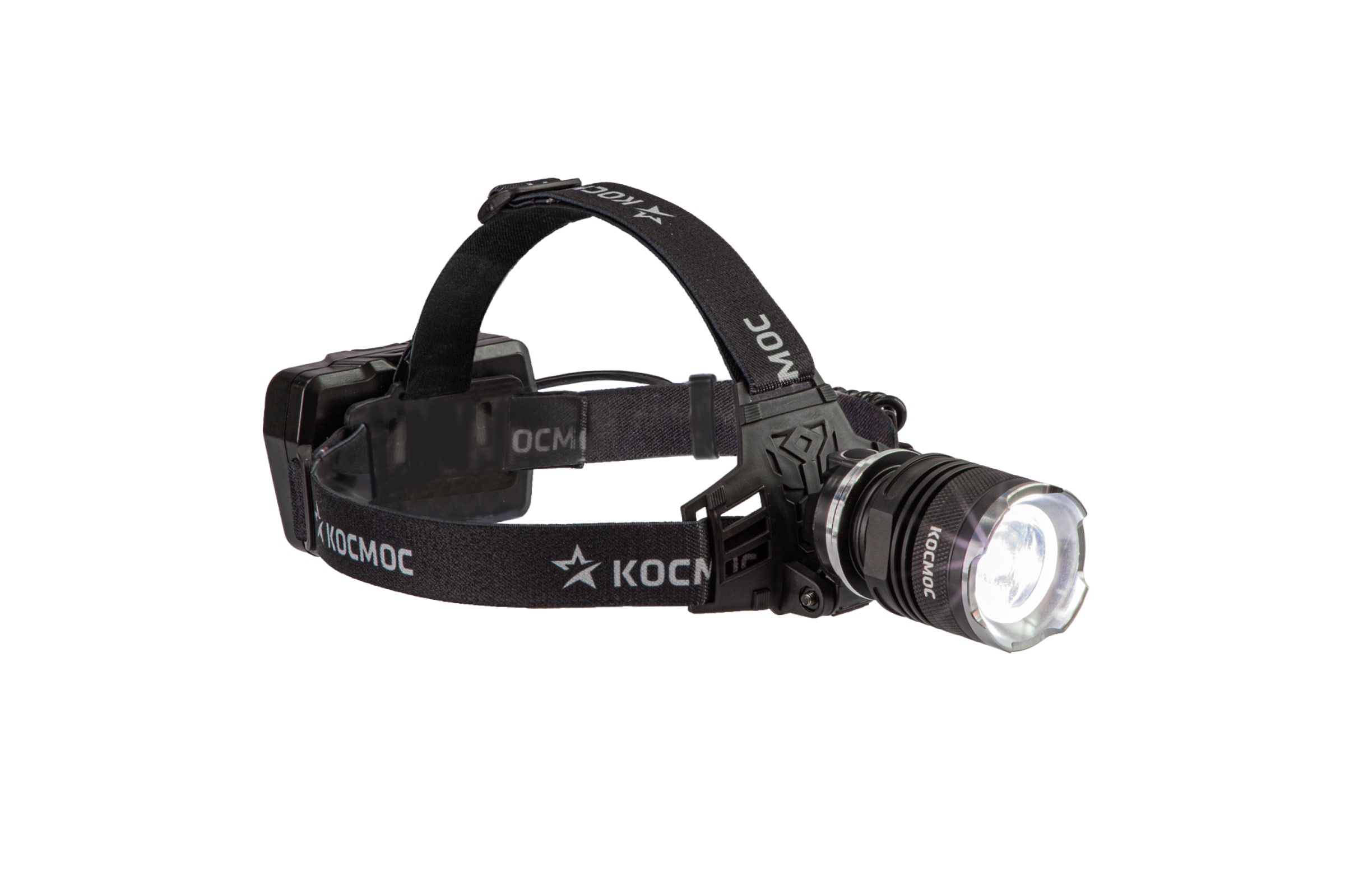 Фонарь налобный аккумуляторный с зум-линзой, 10Вт LED, 5 режимов, Li-ion 18650 3600mAh (3x1200mAh)