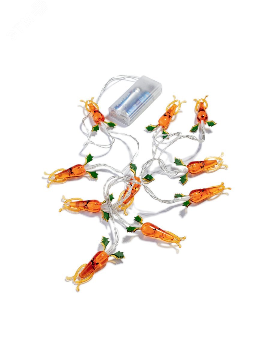 Изображение товара Декоративная гирлянда Морковки акрил 1,35м с светодиодами для интерьера