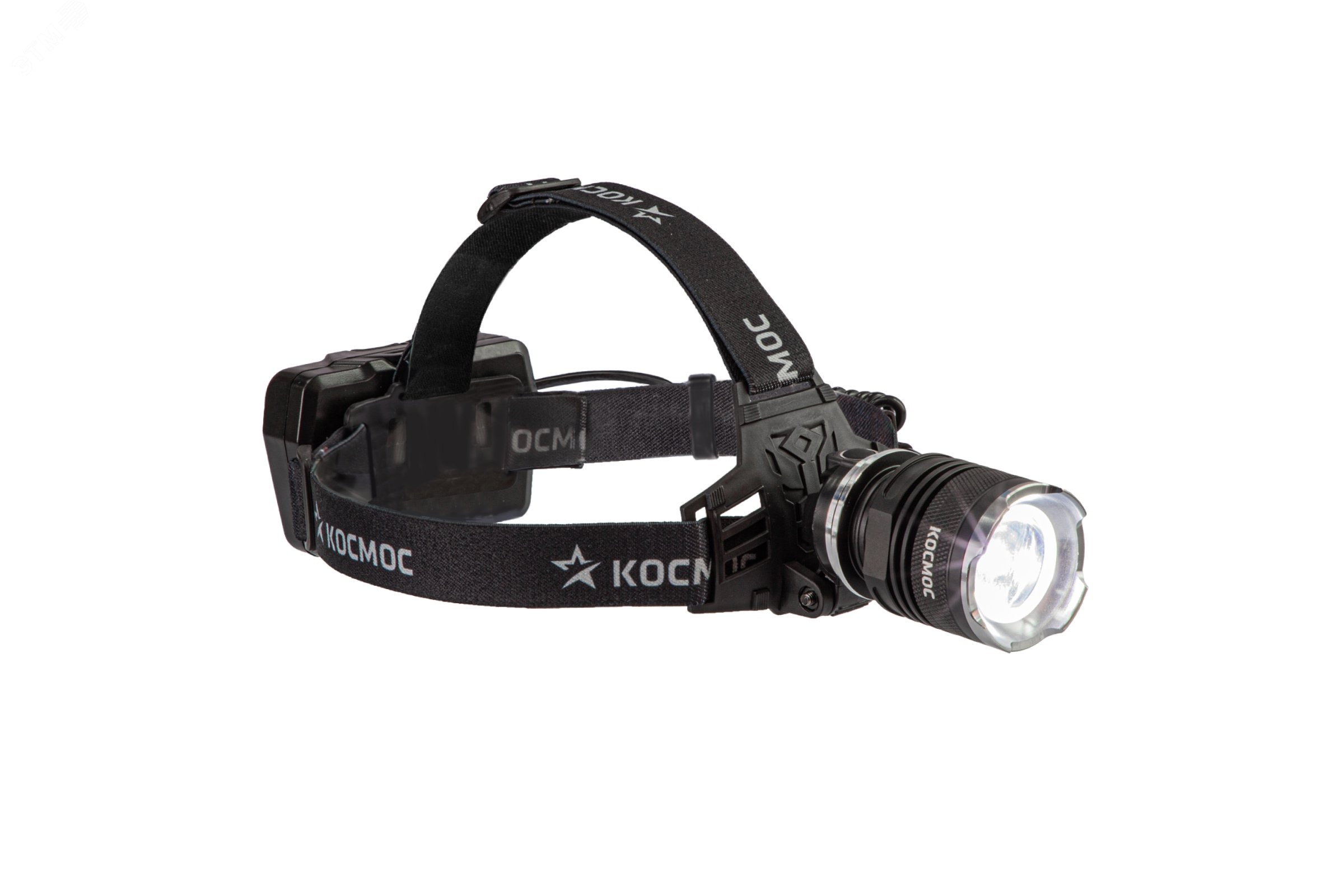 Изображение товара Фонарь налобный аккумуляторный с зум-линзой 10Вт LED, 5 режимов