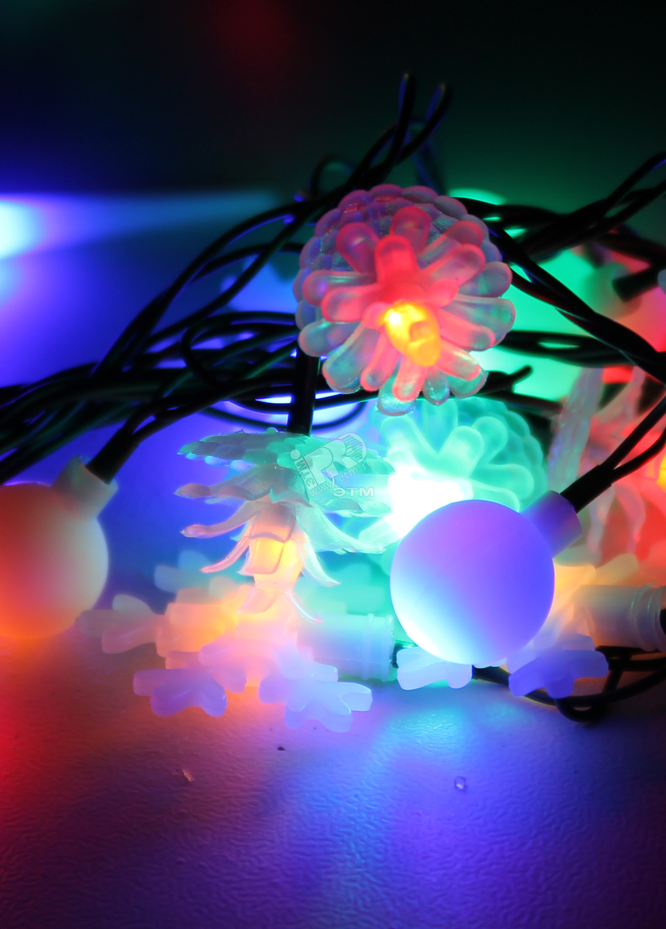 Изображение товара Гирлянда светодиодная 30 LED сосульки ёлочка RGB 4.4м 8 режимов (шт)