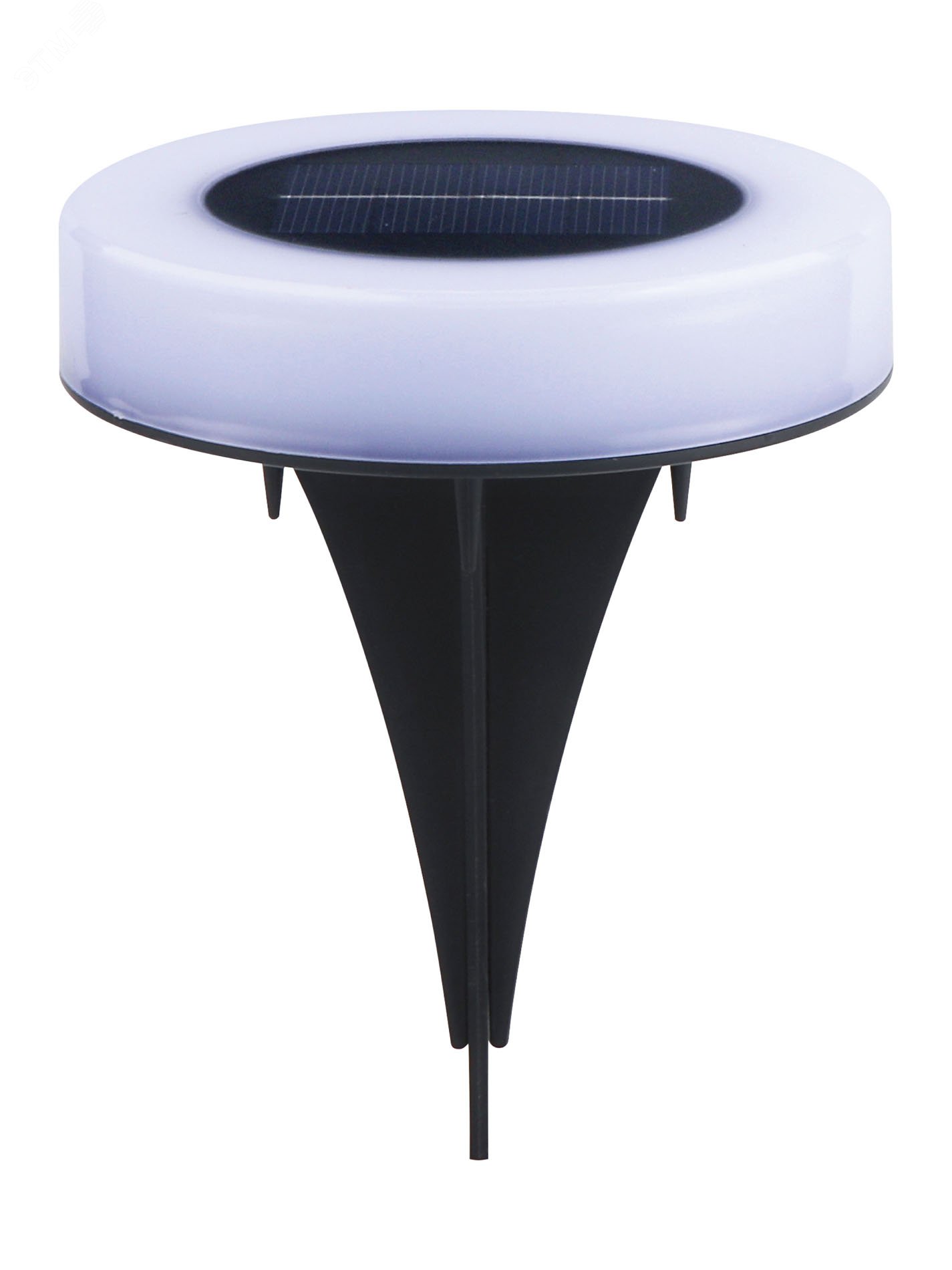 Изображение товара Светильник садовый RGB круг 10,5 см пластиковый солнечный автоматический