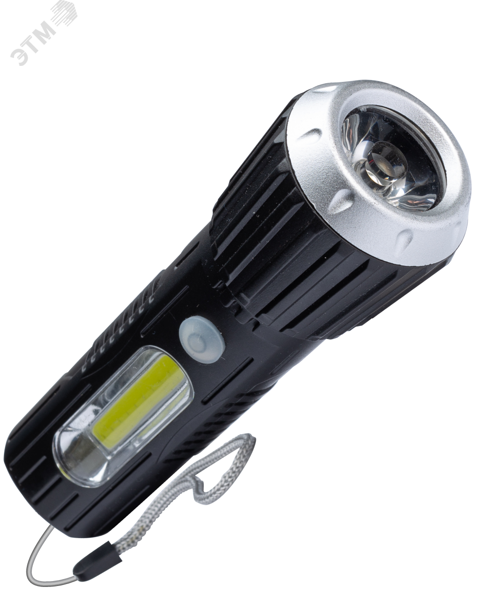 Фонарь ручной аккумуляторный 1Вт LED+2ВтCOB/коллим линза/Li-ion18650 1000mAh/ABS-пл/USBшнур, KOS114Lit Космос - превью 2
