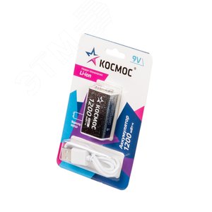 Изображение товара Аккумулятор крона Li-ion 9V 1000мАч 1 шт на блистере (шт)