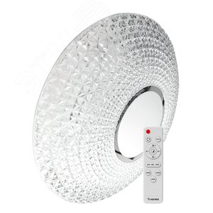 Изображение товара Светильник светодиодный ДБО-55 Вт настенно-потолочный управляемый CRYSTAL 230В 3000-6500K 4400Лм 400x100мм (шт)