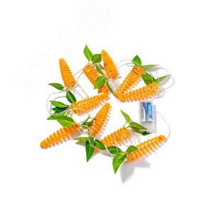 Гирлянда-Морковки спираль 12х4см 1,8м световая часть + 0,3м