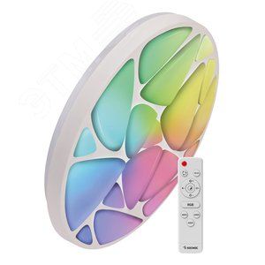 Светильник светодиодный ДБО-75 настенно-потолочный управляемый SHELL RGB 230В 3000-6500K 6000Лм 500x80мм с RGB подсветкой - фото 1