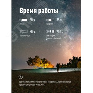 Фонарь налобный, 14 LED, 3 батарейки ААА, 130Lm - фото 4