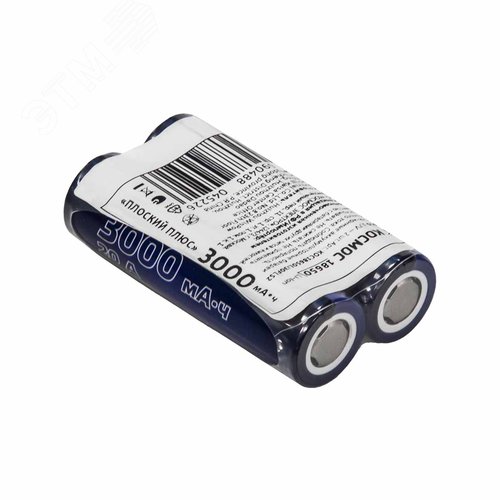 Аккумулятор 3000мАч 18650 Li-ion без защиты с плоским контактом 2S - фото 3