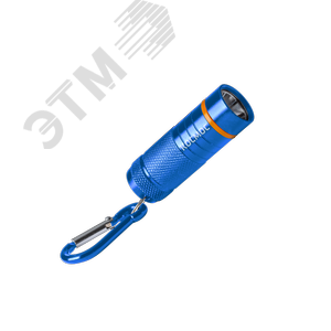 Фонарь брелок 1Вт LED/4xLR44 входят в комплект/корпус анодированный алюминий/карабин, КОСМОС