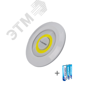 Изображение товара Фонарь подсветка 3ВтCOBLED/3xAAA (R03) в комплекте/корпус ABS-пластик/самоклеящийся (шт)