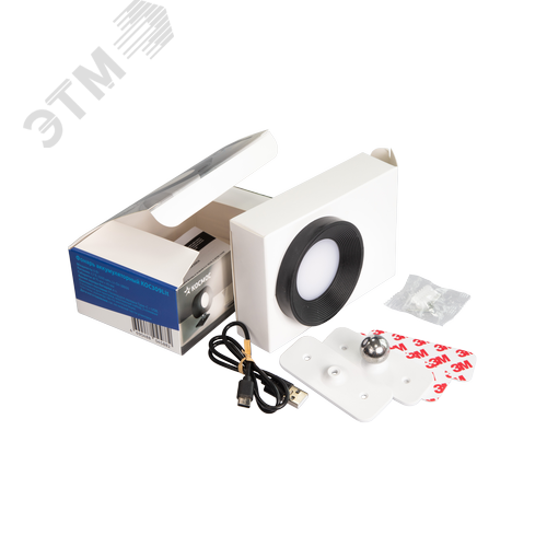 Фонарь-светильник аккумуляторный на магнитном шарнире 6Вт, 3,7В, 1500мАЧ, Li-ion 18650,  USB Type-C, черный - фото 7