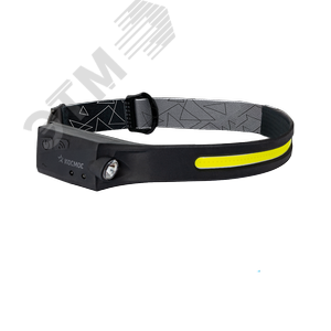 Фонарь налобный аккумулятор сенсорный 20 Вт COB+2ВтXPE Li-po 102540 1200mAh гибкий корпус USBtC - фото 1