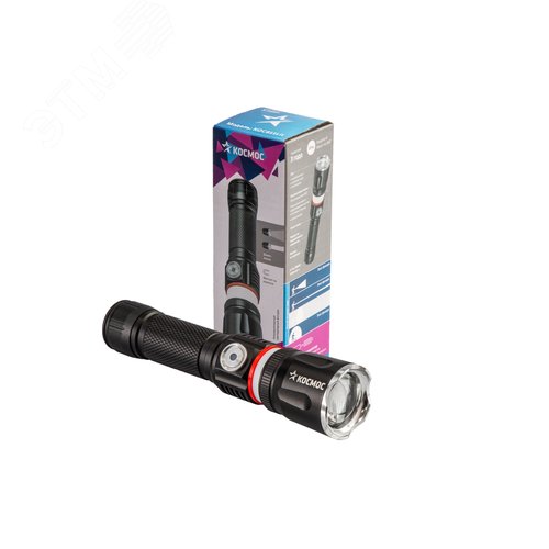 Фонарь ручной аккумуляторный 5Вт+16SMD 1Вт, 4 режима, зум-линза, Li-ion18650 1200mAh - фото 3