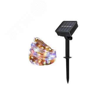 Гирлянда садовая Разноцветные нити на медном проводе на солнечной батарее - фото 2