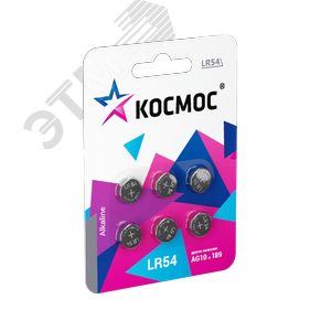 Батарейка G10 (L1131/LR54/189/389) 1.5V Alkaline 6BL - фото 1