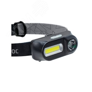 Фонарь налобный аккумуляторный, 3W, аккумулятор 3,7V 1,2Ah, 180Lm, 8 часов - фото 2