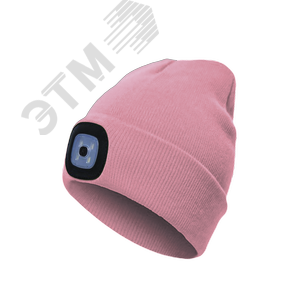 Фонарь-шапка 120Лм 3 режима 200мАч розовая