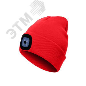 Фонарь-шапка 120Лм 3 режима 200мАч красная
