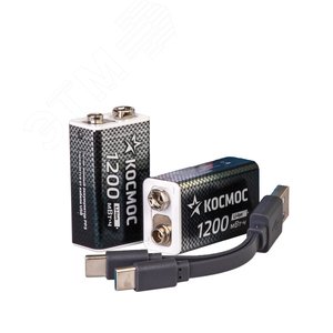 Изображение товара Аккумулятор крона Li-ion 9V 1000мАч 2 шт в боксе (шт)