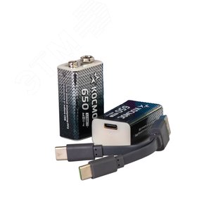 Изображение товара Аккумулятор крона Li-ion 9V 500мАч 2 шт в боксе (шт)