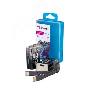 Аккумулятор крона Li-ion 9V 500мАч 2 шт в боксе - фото 3