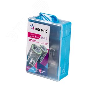 Аккумулятор D Li-ion 8000мАч 2 шт в блистере - фото 4