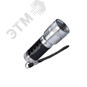 Изображение товара Фонарь ручной 1Вт LED, 3xAAА, корпус алюминий, ремешок ручной (шт)