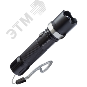 Фонарь ручной аккумуляторный 3Вт LED/линза/зум/Li-ion18650 1200mAh/анодир алюминий/USB-шнур - фото 1