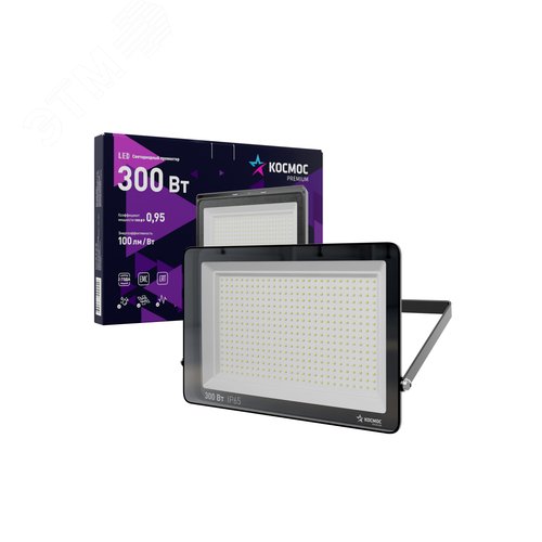 Изображение товара Прожектор светодиодный PREMIUM 300 Вт, 30000 Лм, IP65, 6500К (шт)