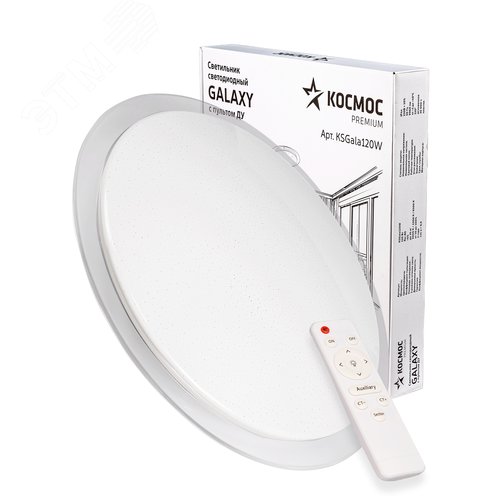 Светильник светодиодный ДБО-120 Вт настенно-потолочный управляемый GALAXY 230В 3000-6500K 9600Лм 560x85мм - фото 2