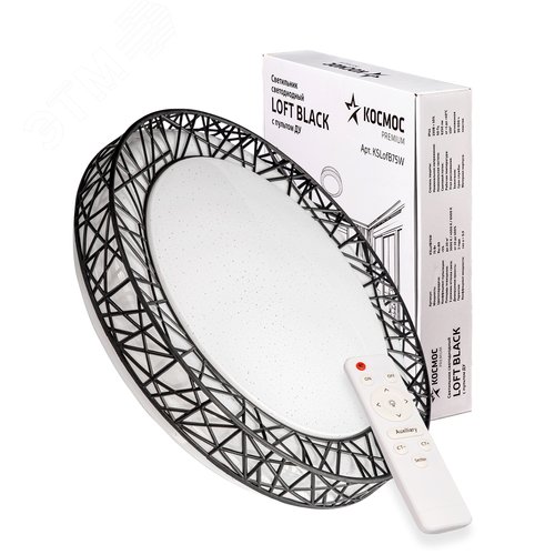 Светильник светодиодный ДБО-75 Вт настенно-потолочный управляемый Loft-B 230В 3000-6500K 6000Лм 490x100мм - фото 2