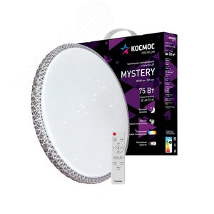 Светильник светодиодный ДБО-75 Вт настенно-потолочный управляемый MYSTERY 230В 3000-6500K 6000Лм 500x85мм - фото 2