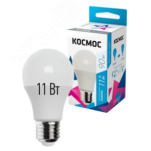 Лампа светодиодная LED 11Вт 220В Е27 D60х108 4500 белый 900Лм А60 - фото 2