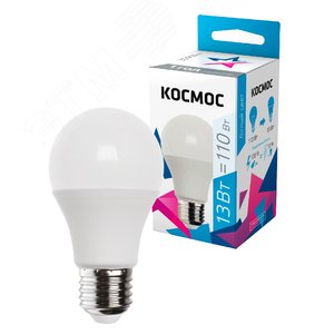 Лампа светодиодная LED 13Вт 220В Е27 D60х108 4500 белый А60 - фото 2
