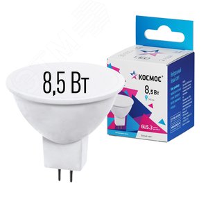 Лампа светодиодная LED 8.5Вт JCDR 220В GU5.3 D50x45 4500K белый 720 лм - фото 2