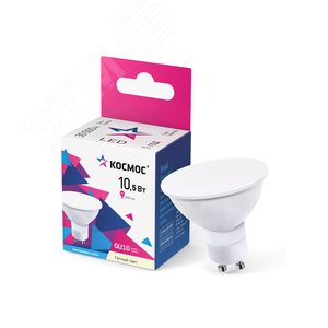 Лампа светодиодная LED 10,5Вт 220В GU10 3000K теплый 840 лм - фото 1